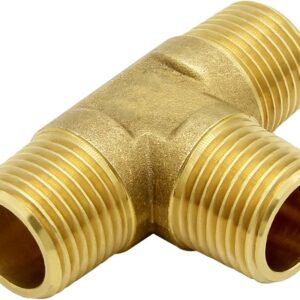 High-quality brass tee fitting used for splitting and combining pipe flow in plumbing, HVAC, gas, and industrial systems with corrosion-resistant brass material in Kenya, Uganda, and Tanzania.