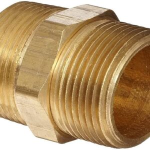 Brass hex nipple 3/4 inch pipe fitting for plumbing and industrial piping systems supplied in Kenya Uganda and Tanzania