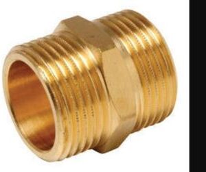 Brass nipple 1/2 inch pipe fitting for plumbing and industrial piping systems supplied in Kenya Uganda and Tanzania