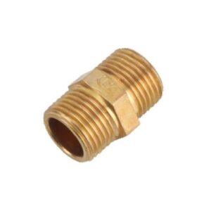 Brass hex nipple 1/2 inch pipe fitting for plumbing and industrial piping systems supplied in Kenya Uganda and Tanzania
