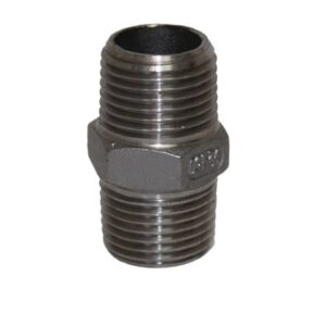 Hex nipple 3/8 inch brass pipe fitting for plumbing and industrial piping systems supplied in Kenya Uganda and Tanzania