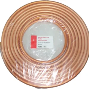 Copper pipe coils 1/2 inch 15m for HVAC, refrigeration, and plumbing systems with flexible durable tubing supplied by System Star Technologies Limited in East Africa
