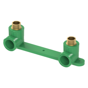 High-quality PPR mixer tub with brass threaded inserts used for connecting hot and cold water mixer taps in residential, commercial, and industrial plumbing systems across Kenya, Uganda, and Tanzania supplied by System Star Industrial.