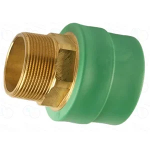 PPR brass outer threaded adapter supplied by System Star Industrial for connecting PPR pipes to female-threaded valves, taps, pumps, and plumbing fittings across Kenya, Uganda, and Tanzania.