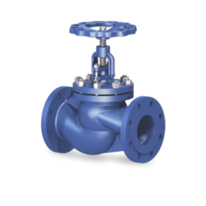Flanged globe valve used for flow control in water systems, HVAC networks, steam pipelines, and industrial applications in Kenya, Uganda, and Tanzania supplied by System Star Industrial.