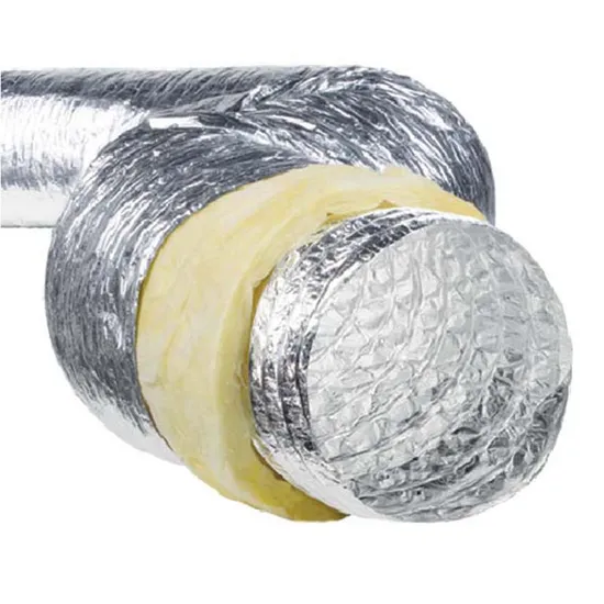 14-inch insulated flexible duct used for HVAC air distribution, ventilation, heating, and cooling systems in factories, warehouses, hospitals, and commercial buildings supplied by System Star Industrial in East Africa.