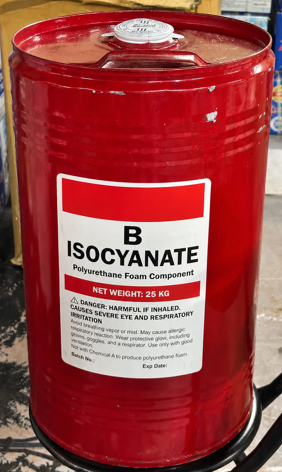 Isocyanates B used as a reactive component in polyurethane foam systems for insulation, cold rooms, HVAC applications, and industrial manufacturing supplied by System Star Industrial in East Africa.