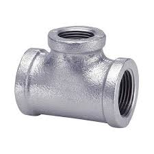 GI tee pipe fitting supplied by System Star Industrial for branching and distributing flow in plumbing, HVAC, industrial piping, irrigation, and water distribution systems across Kenya, Uganda, and Tanzania.