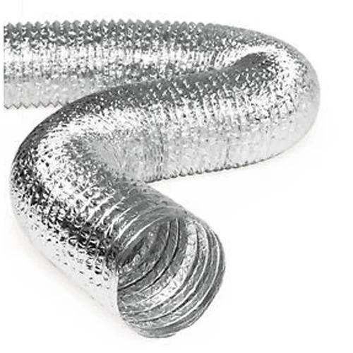 8-inch non-insulated flexible duct used for HVAC ventilation, air transfer, and exhaust systems in residential, commercial, and industrial applications in Kenya, Uganda, and Tanzania supplied by System Star Industrial.