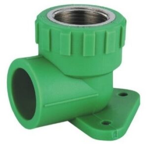 PPR elbow with support supplied by System Star Industrial for wall-mounted taps, mixers, shower fittings, hot and cold water plumbing, and commercial and residential piping systems across Kenya, Uganda, and Tanzania.