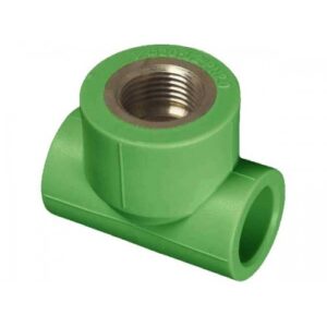 High-quality PPR female threaded tee with brass female thread used for connecting hot and cold water plumbing, HVAC, and industrial piping systems across Kenya, Uganda, and Tanzania supplied by System Star Industrial.