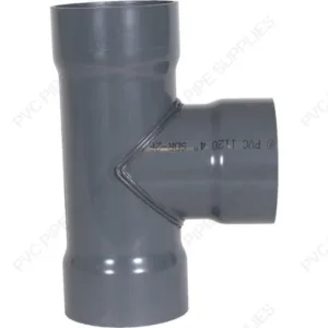 6-inch PVC tee supplied by System Star Industrial for water supply, irrigation, drainage, sewage, wastewater, and industrial piping applications in Kenya, Uganda, and Tanzania.