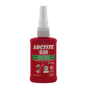 Loctite 638 retaining compound for securing bearings, bushings, shafts, sleeves, gears, and cylindrical assemblies in industrial and automotive applications in Kenya, Uganda, and Tanzania supplied by System Star Industrial.